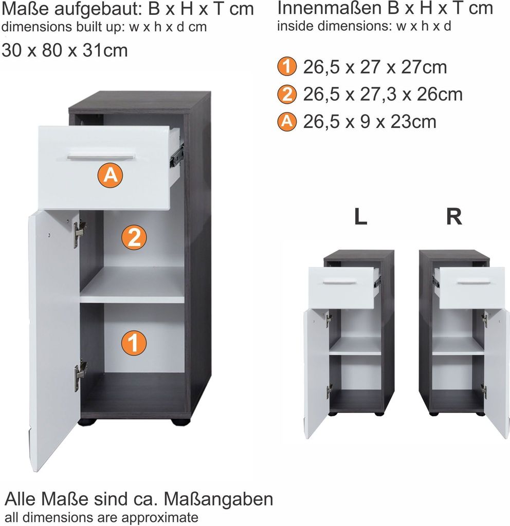 trendteam Bad 5-teilige Kombination Line/Skin Sardegna Produktbild 13