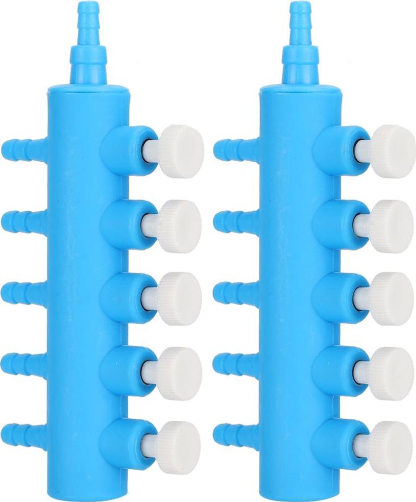 Yctze 2pcs Kunststofffischsplitteradapter fr Sauerstoffpumpe mit 5 Konfigurationen - Einfach zu Bedienen und Stilvoll (Eine Minute fnf)