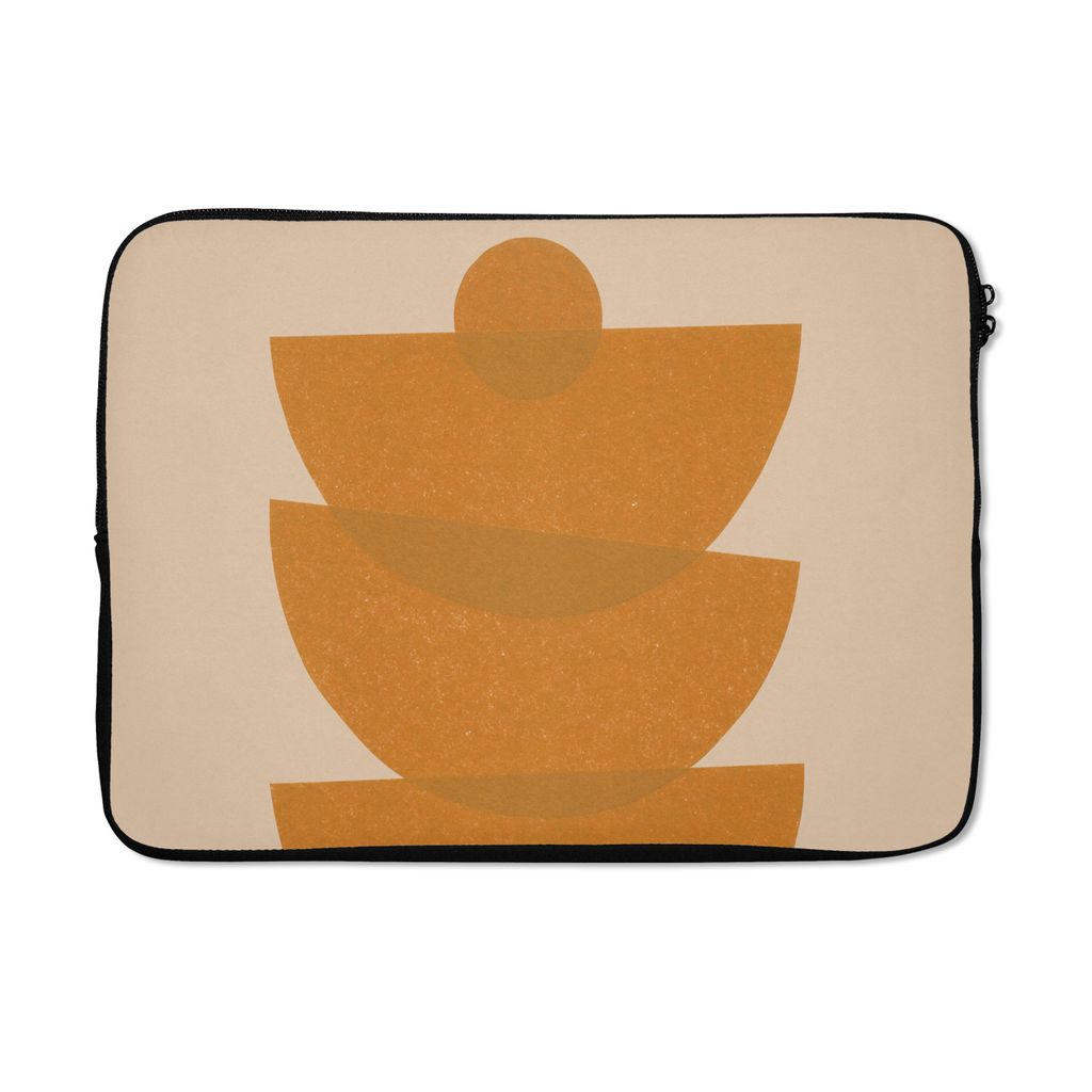 MuchoWow Laptop Hülle 13 Zoll Geometrie - Formen - Gelb - Pastell Laptoptasche - Laptophülle - Sleeve - Rundumschutz