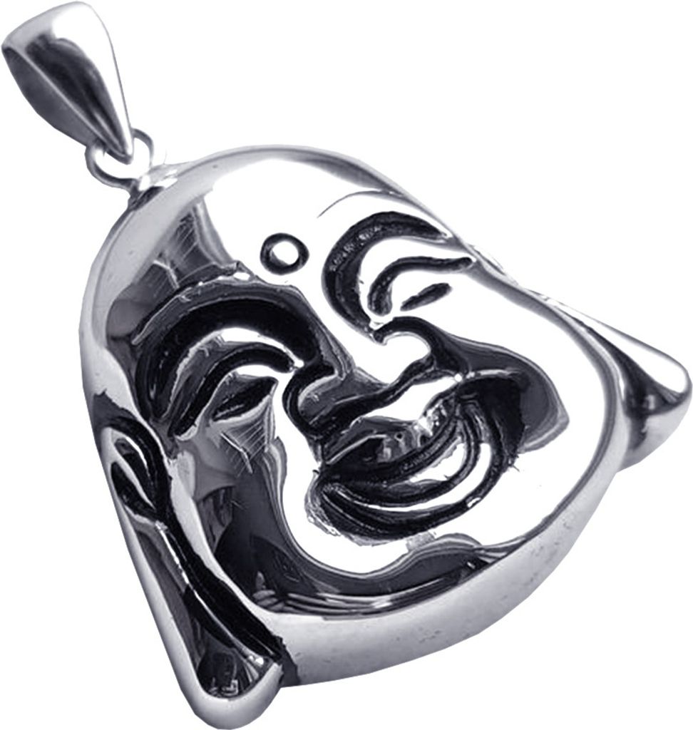 Edelstahl Anhänger aus 316L Buddha Gesicht Produktbild 