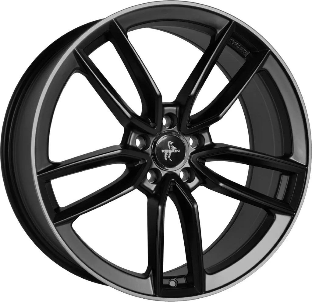 Jante Keskin KT21 Elegant noir mat et bord poli 8.5x19 ET45 haut de gamme
