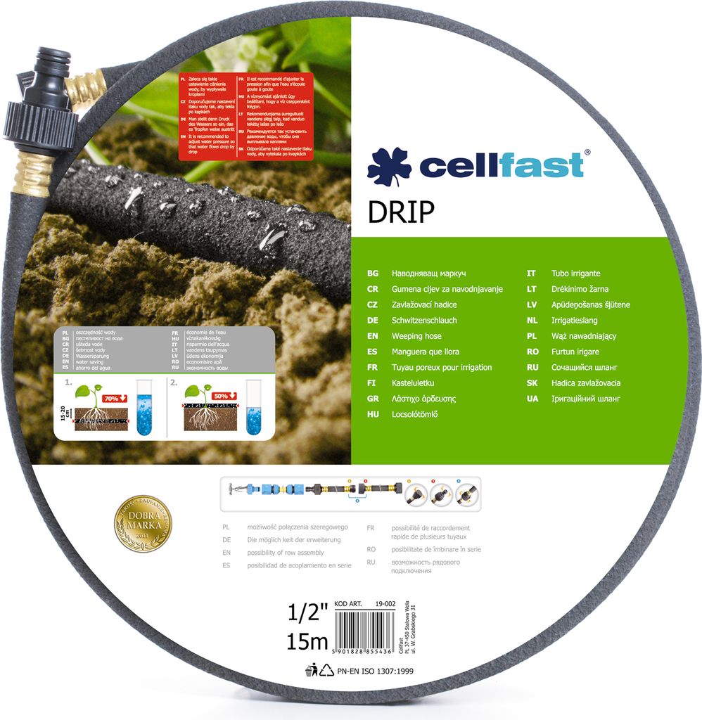 Cellfast 19-002 Schlauch from garden 7,5 m abover/below from the ground black