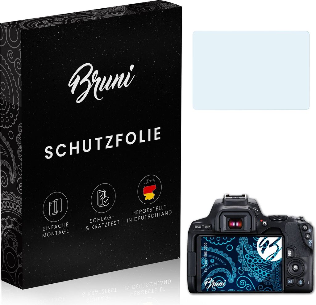 atFoliX 4061187833177, Transparent, Canon, EOS 250D / Rebel SL3, Klare Bildschirmschutzfolie, Kratzresistent, Glänzend