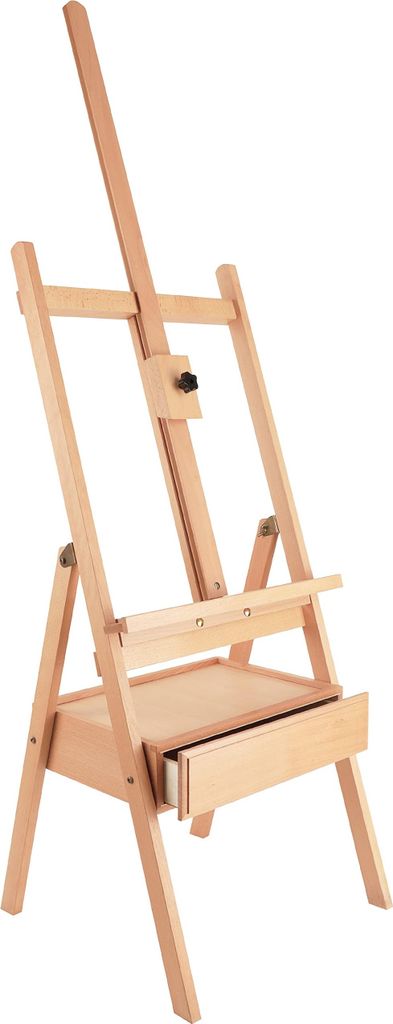 Kurtzy 190cm Atelierstaffelei Staffelei Holz H-Form Staffelei Koffer mit Box – Feldstaffelei Verstellbar – Easel for Artist Kofferstaffelei Fal...