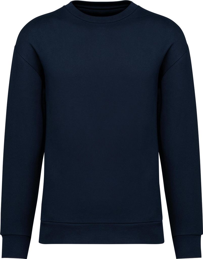 Native Spirit Umweltfreundliches Uni Sweatshirt mit Rundhalsausschnitt und hängenden Schultern au