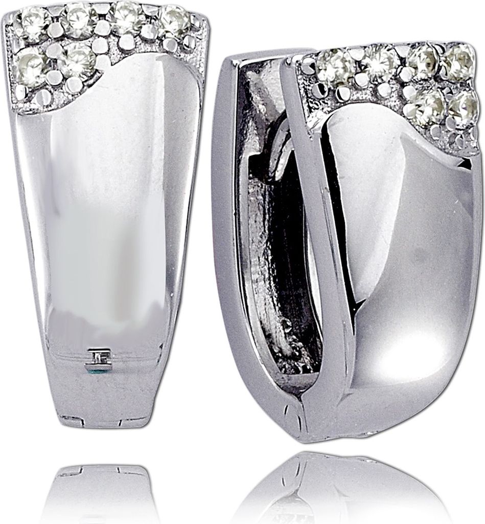 Balia Damen Silber 925 0,9cm weiß, silber Ohrschmuck Produktbild 