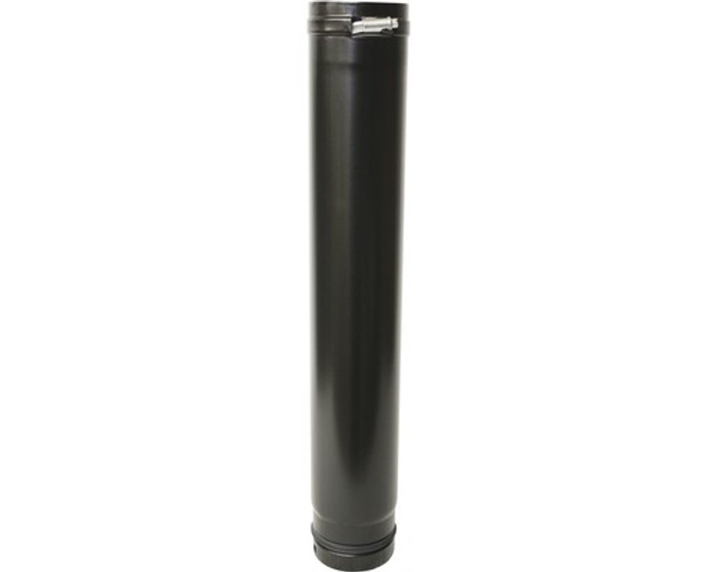 Pellet Fix-Rohr Ø80 mm schwarz matt 1m Produktbild 