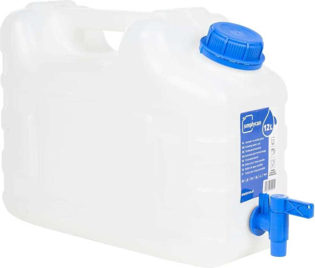 Wasserbehälter mit Hahn Transparent 10 L Kunststoff