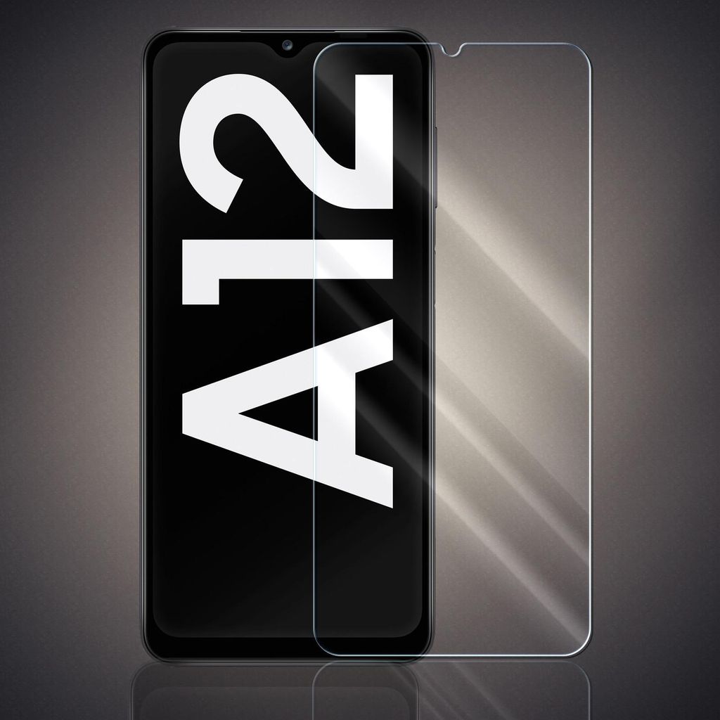 Panzer Folie für Samsung Galaxy A12 / M12 Echt Glas Displayschutzfolie Transparent Glasfolie 9H Härtegrad Schutzglasfolie