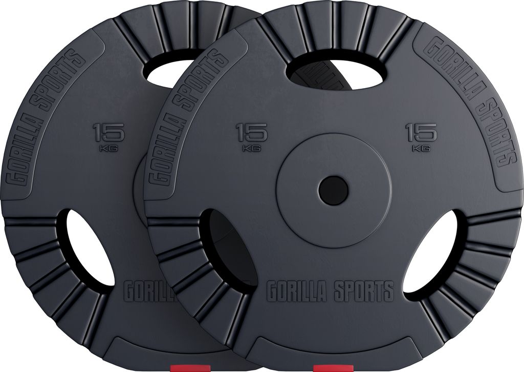 GORILLA SPORTS® Hantelscheiben - 30kg Set, 2x15kg Gewichte, Produktbild 