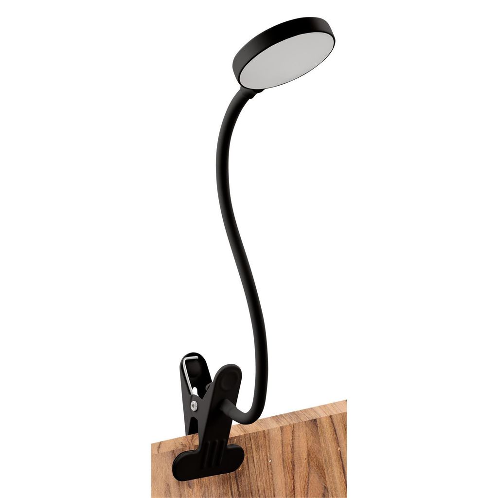 EINLICHT LED Klemmleuchte | Halo | 3,3W, 438lm, touch 3 Stufen step dimmbar, warmweiß 3000K, schwarz