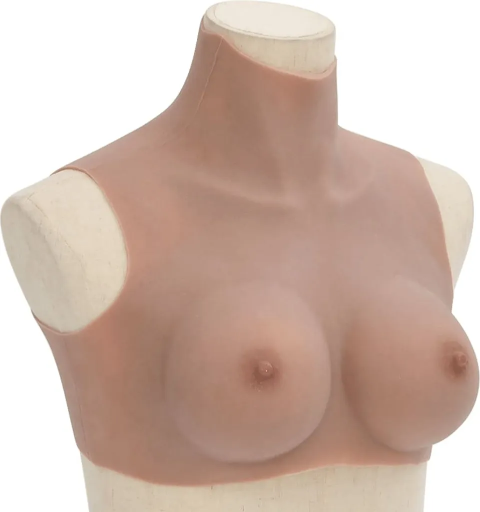 Seni in Silicone Abbronzati Taglia C - Protesi Realistiche Alta Qualità