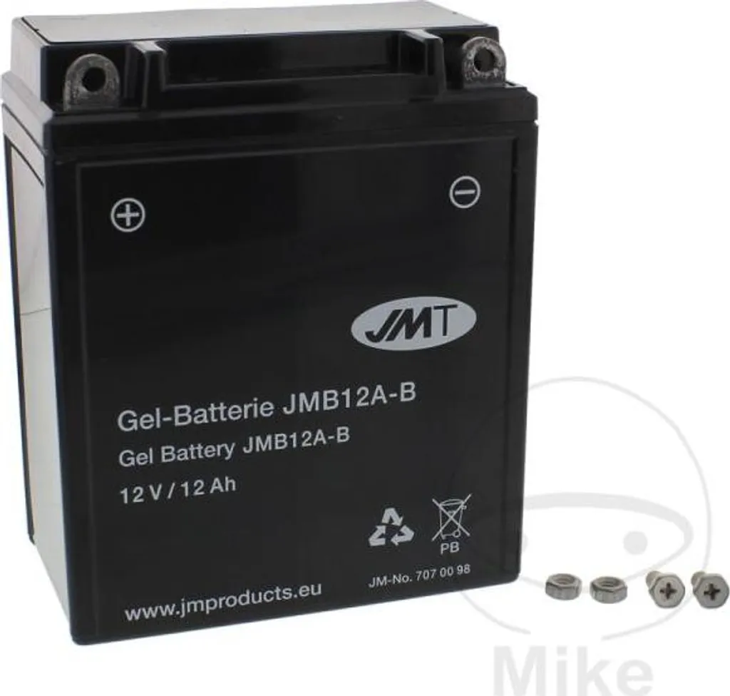Batterie gel YB12A-B 12V résoud les pannes de démarrage de moto