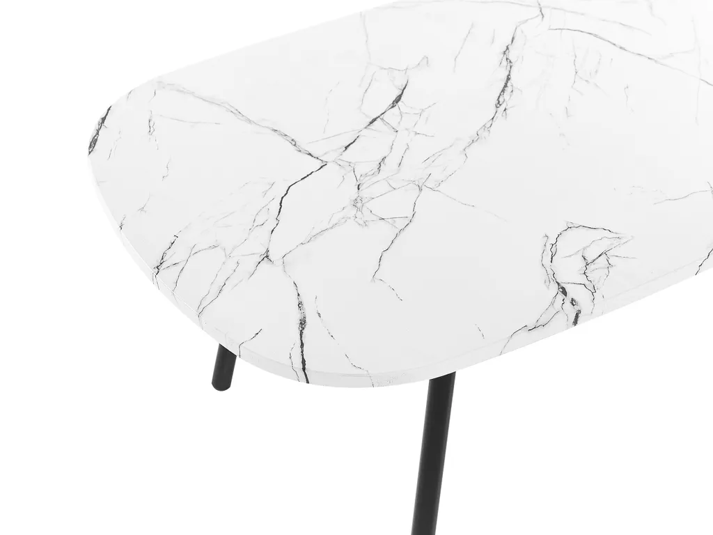 Table de Salon Rectangulaire Design Moderne en Blanc et Noir 110 cm - 5