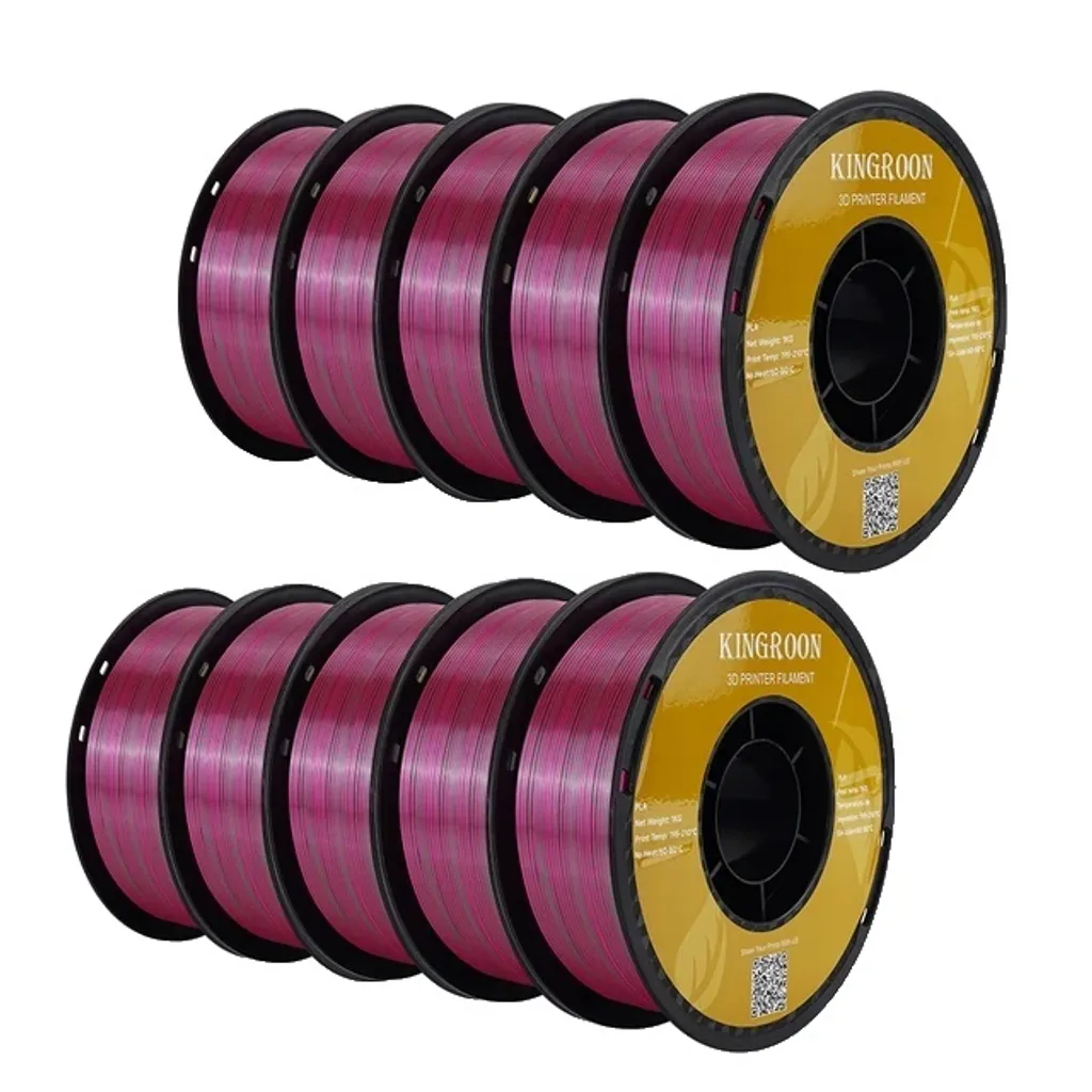 Filament PLA de soie 1,75mm bicolore or vert rose rouge pour impression 3D