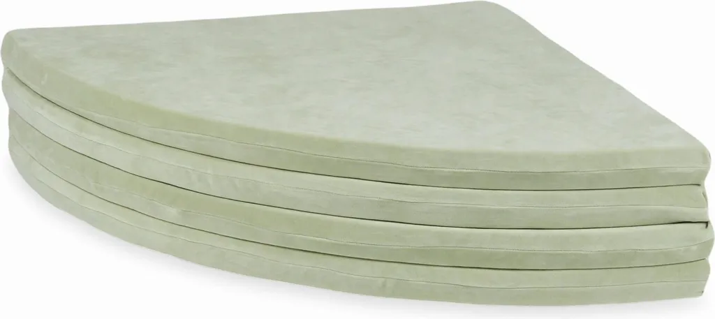 Tappeto Gioco Morbido Bambini 160 cm Velluto Menta Chiaro Pieghevole