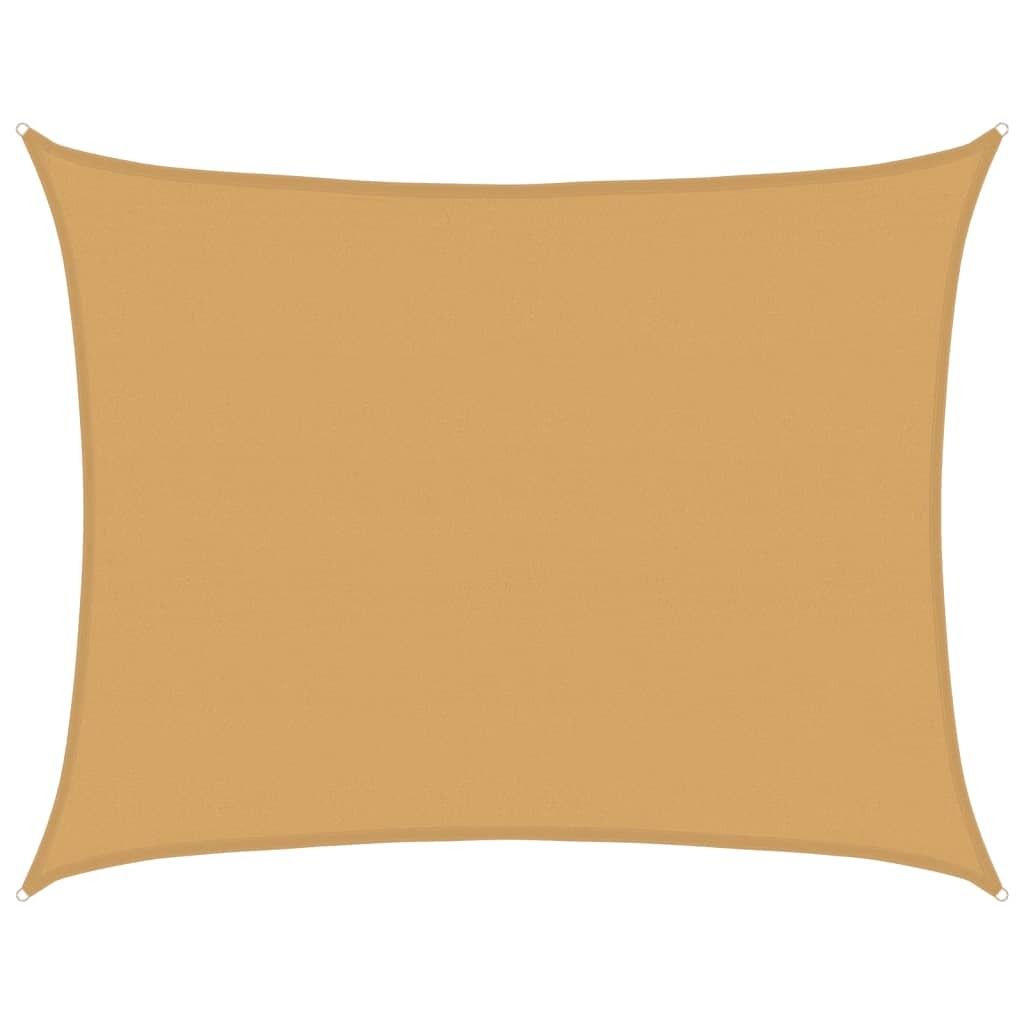 vidaXL Sonnensegel 160 g/m² Rechteckig Sandfarben 6x7 m HDPE