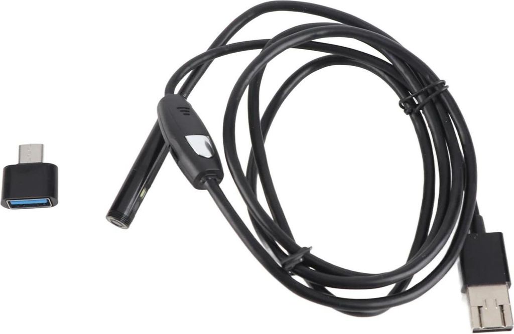 USB Inspektionskamera - Industrie-Endoskop - 8 mm, 1920×1080 Full HD, IP67 Wasserdicht, 1 m Kabel, Für Auto-Reparatur & Schweißnähte - Schwarz