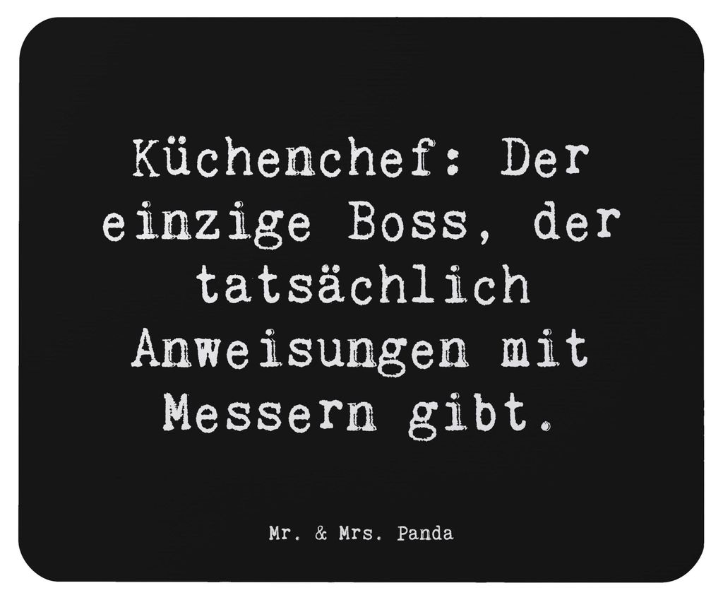 Mr. & Mrs. Panda Mauspad Spruch Koch Anleitung - Schwarz - Geschenk, Küchenchef, personalisierte Geschenke, hausgemacht, Mouse Pad, mousematte, Mo...
