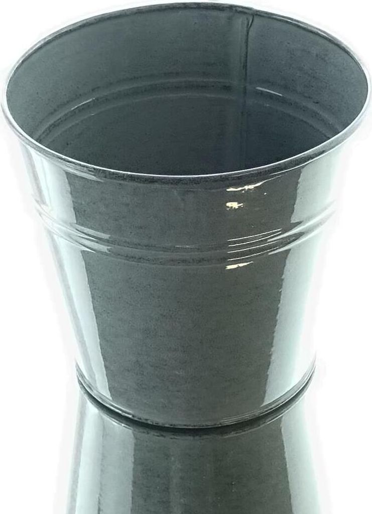 GASPER Pflanzen-Übertopf Botanico Grau Ø 16 cm - Metall