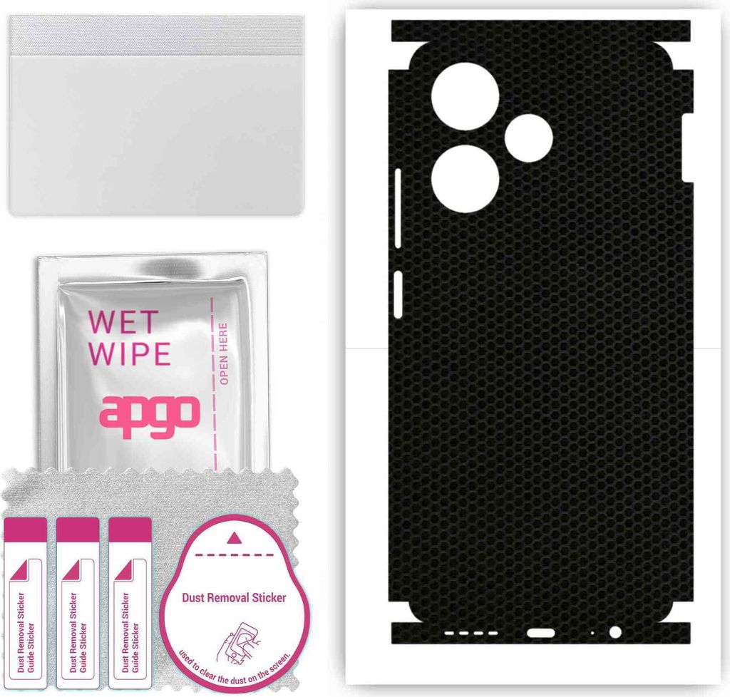 apgo Rückseite + Seiten Schutzfolie, Skin, kompatibel mit Infinix Hot 30, Hinten Displayschutzfolie aus Vinylfolie, kratzfest, einfache Montage - ...