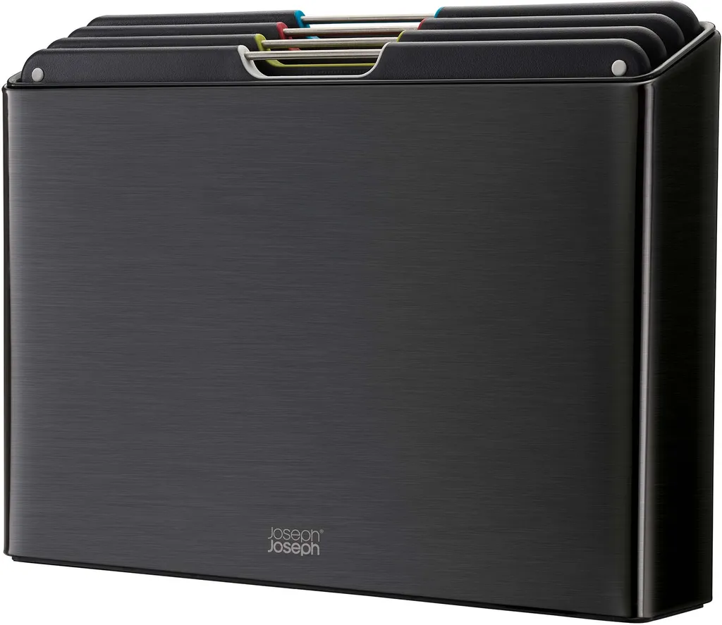 Joseph Joseph 60171 Folio Steel: Set 4 Taglieri in Acciaio Carbonio