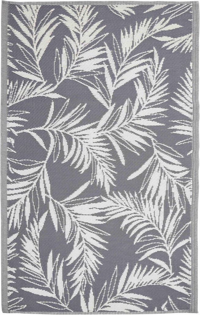 Domarex Wasserdichter Outdoor-Teppich 160x230 cm – Ideal für Terrasse, Balkon und Garten, Wetterfest und Leicht zu Reinigen - Hoyas Graphit