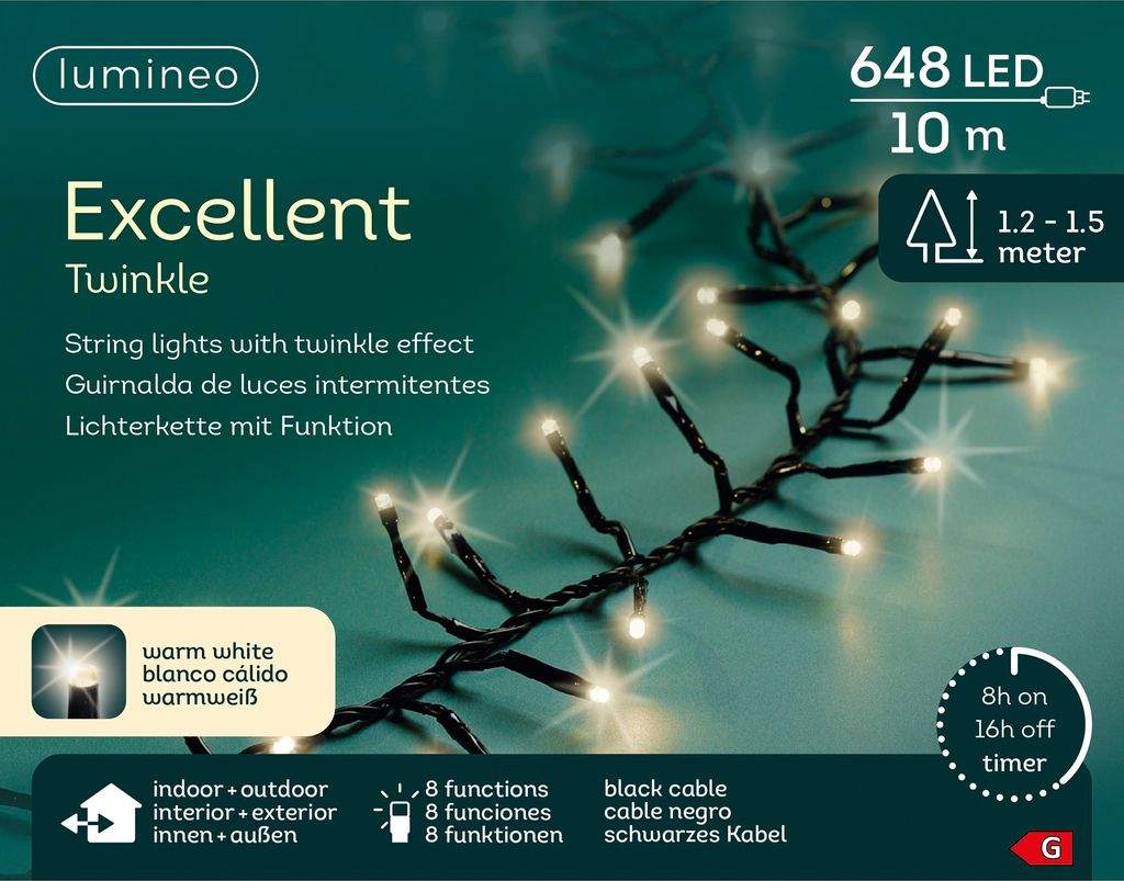 Lumineo LED Guirlande lumineuse Excellent Twinkle noir 10 Image du produit 