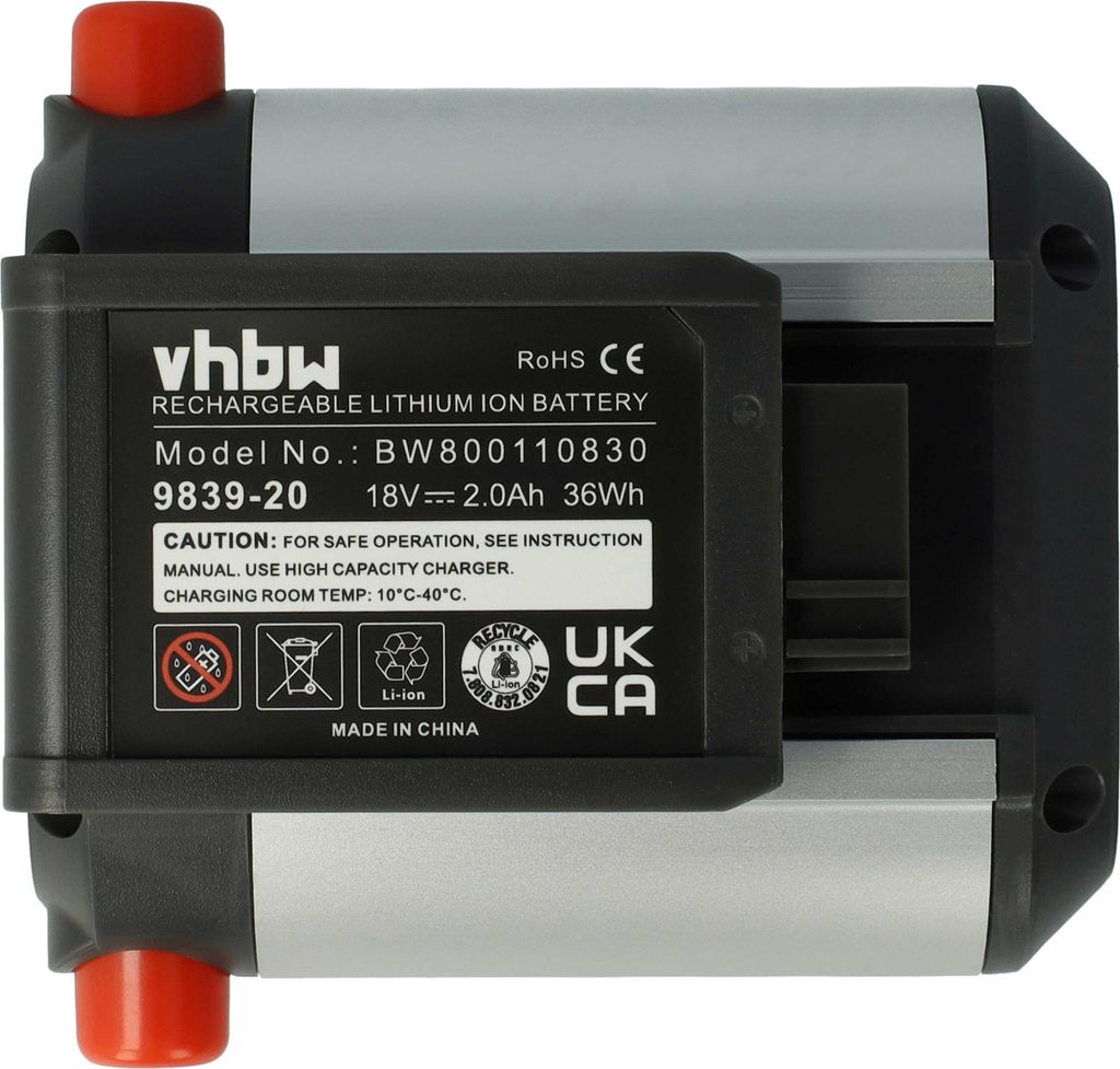 vhbw Akku kompatibel mit Gardena ComfortCut Li-18/50 (9837-55) Rasenmäher Grasschere, Strauchschere Heckenschere Gartengeräte (2000mAh 18V Li-Ion)