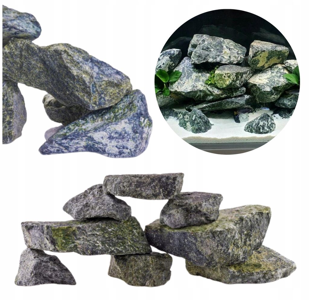 Rocce per Acquario Green Rock 24 kg, pietre naturali Immagine del prodotto 
