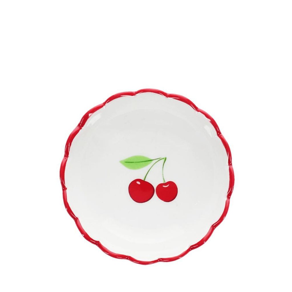 Dekoschale Cherry Keramik Kirsche ca. Ø 9 x 2,7cm Schälchen Schmuckablage