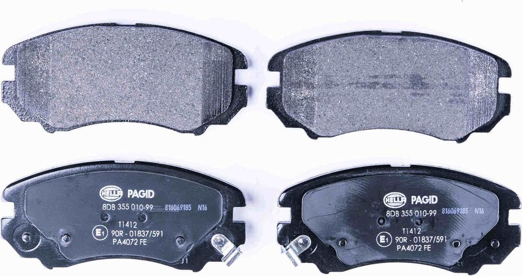 Bremsbelagsatz mit Verschleißwarnung 16,9 mm HELLA für u.a. HYUNDAI TUCSON