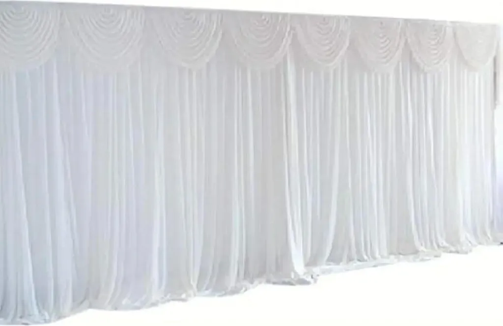 Fond de studio 3x3m blanc soie glacée contre reflets et plis gênants