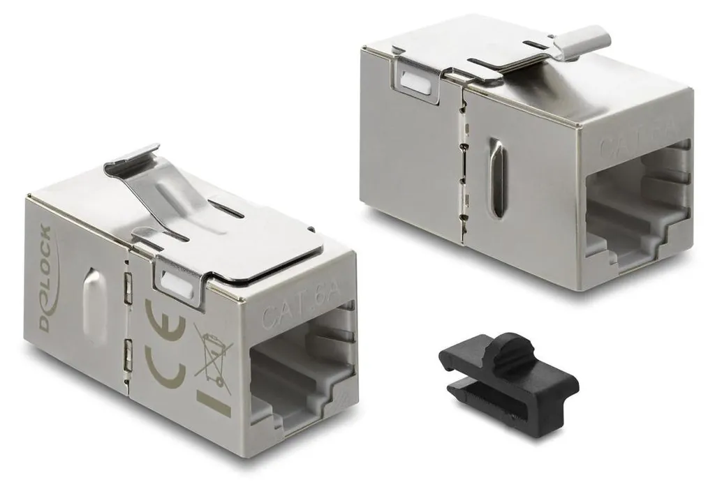 DeLOCK 90757 Adaptateur RJ45 Femelle vers Femelle Plat Argenté - Réseau