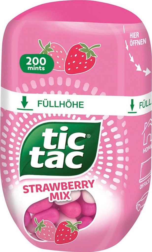 Tic-Tac Dragees Strawberry Mix, Fruchtbonbons, 49g - Böttcher AG