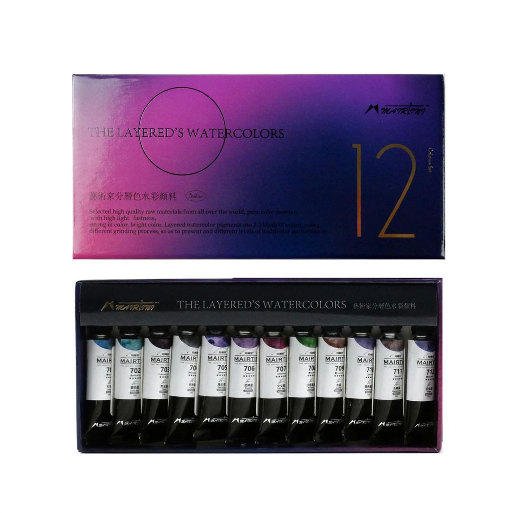 Mairtini Künstler Aquarellfarben Set - 12 brillante Farben Produktbild 