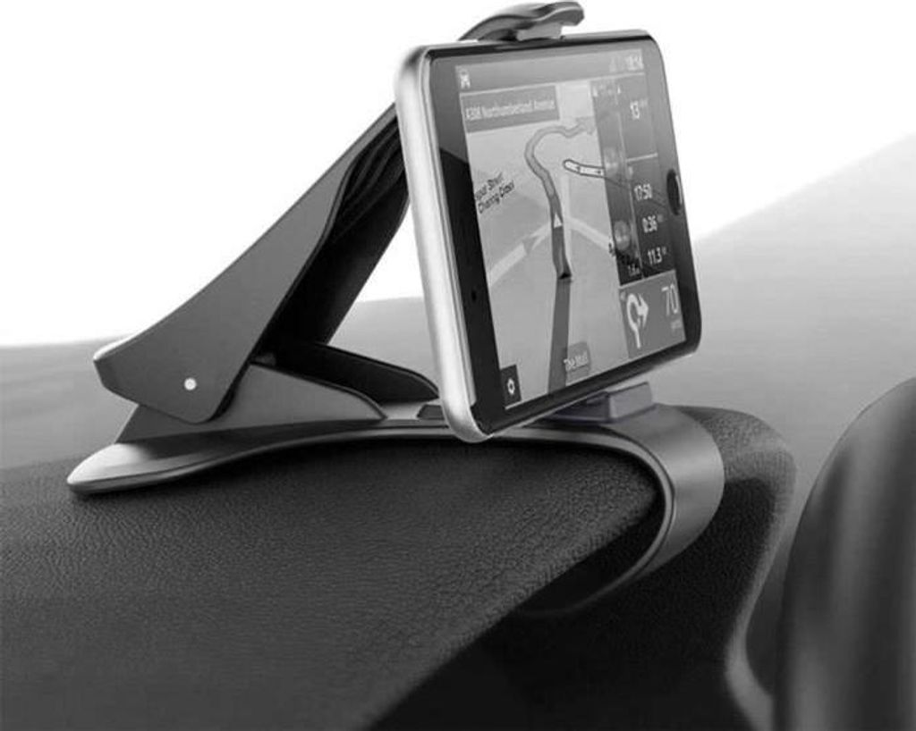 Universelle Autohalterung für Mobiltelefone, Armaturenbretthalterung, GPS, Schwarz