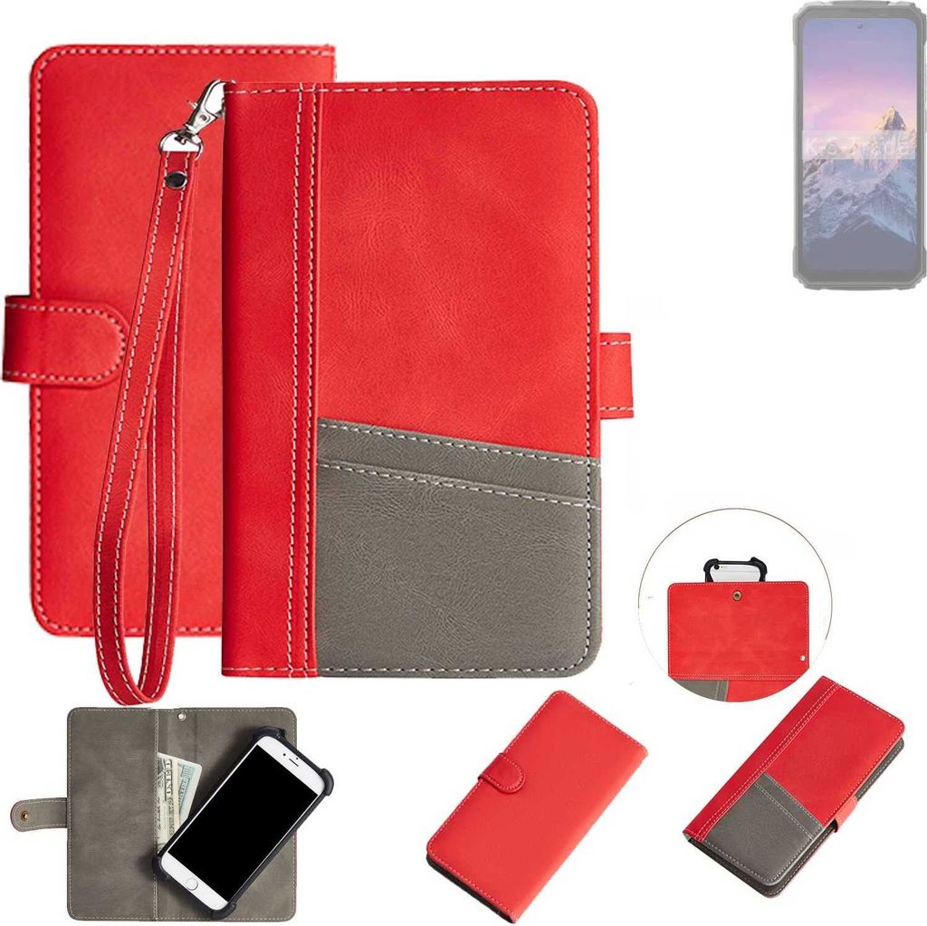 K-S-Trade Handy Schutzhülle für Blackview BV8100 Hülle Portemonnee Brieftasche Klapphülle Kartenfächer Flip Wallet Case Etui