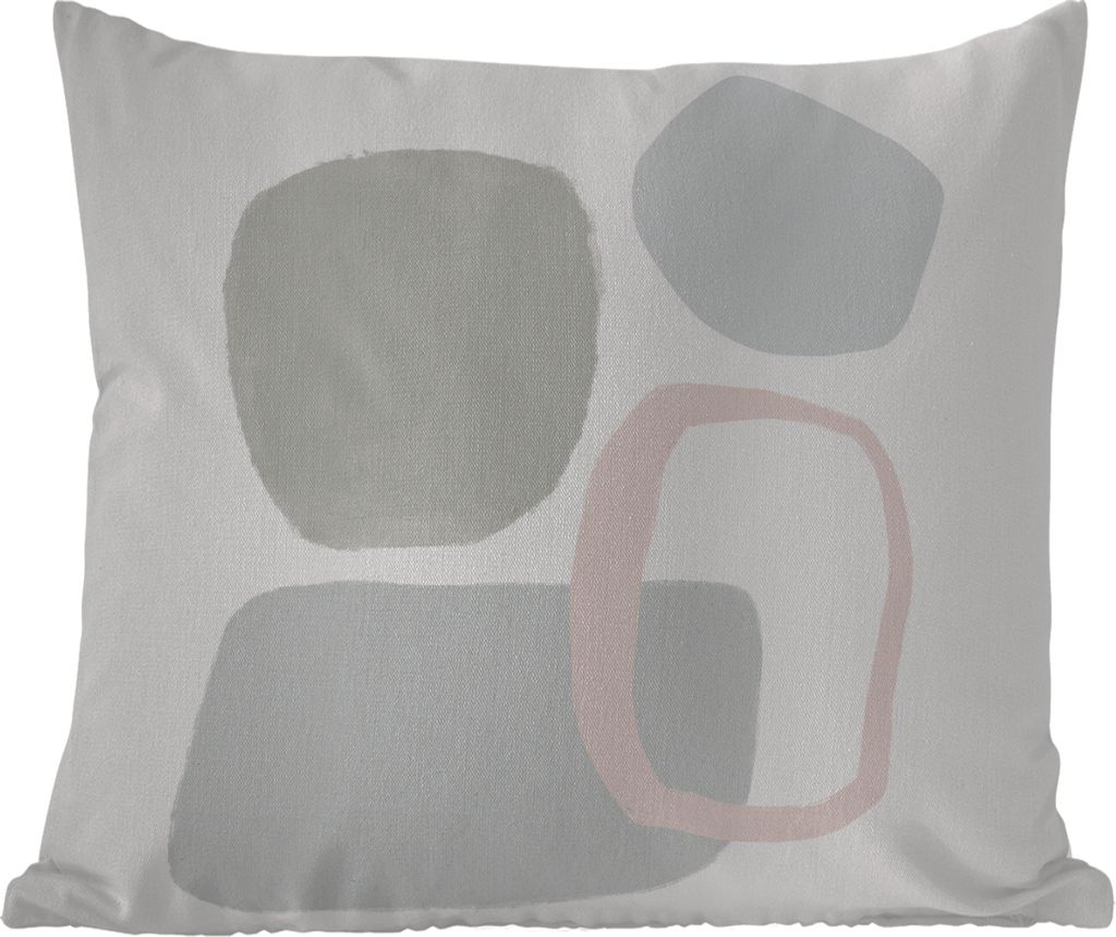 MuchoWow Outdoor Kissen - Linienkunst - Abstrakt - Pastell - 50x50 cm - Wetterfest - Lounge Kissen - Komfortabel - Kissen mit Bild