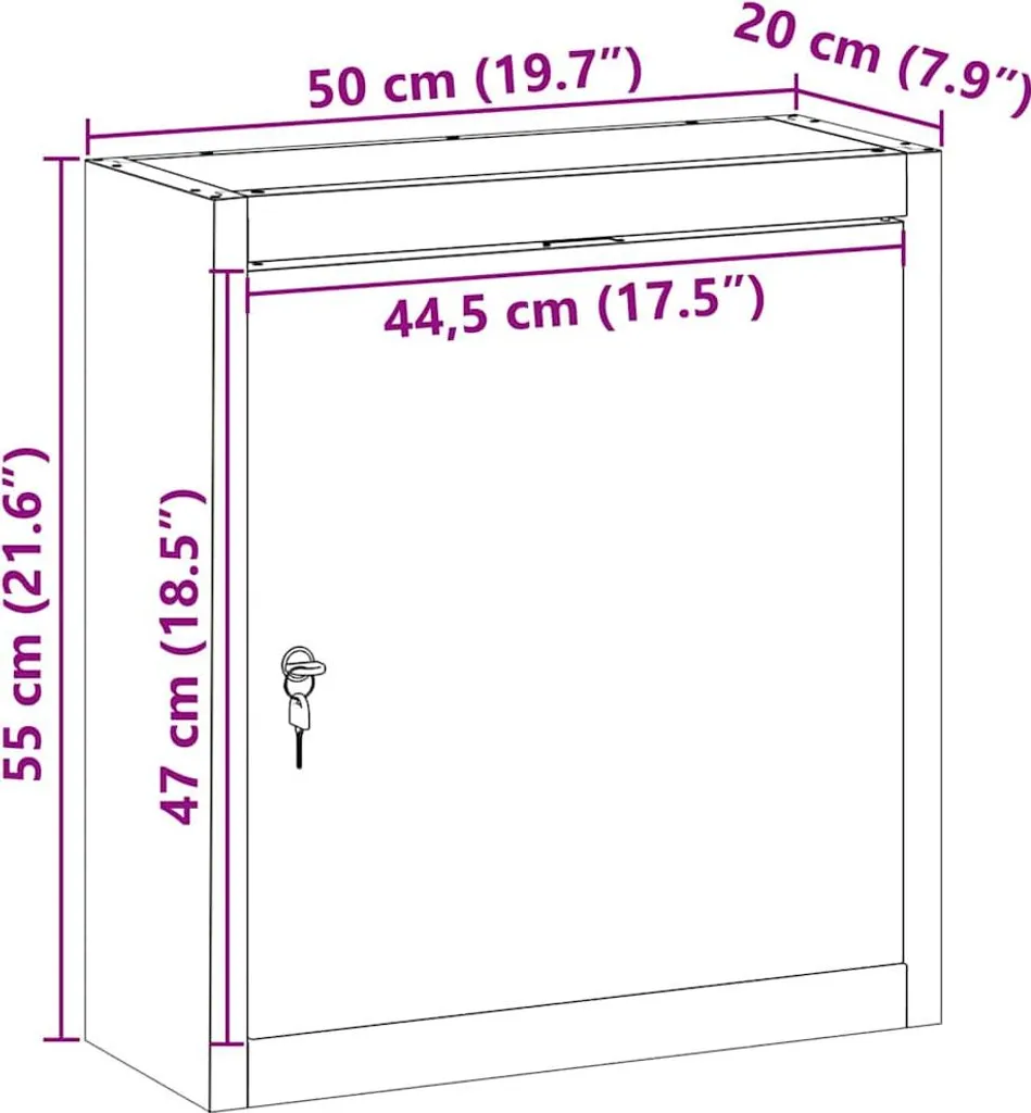 Armoire à outils murale pour garage et atelier petit espace 55cm