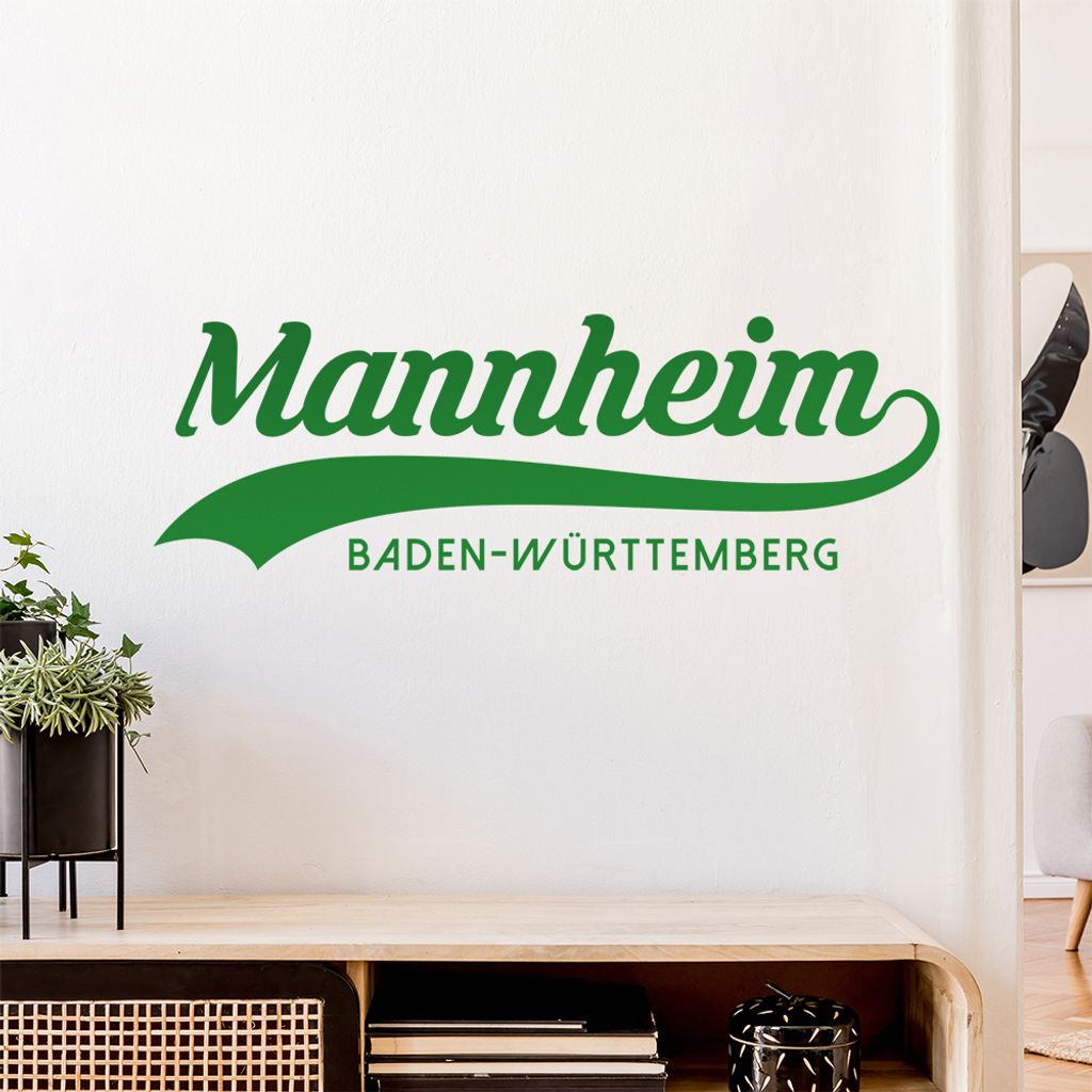 Mannheim Baden-Württemberg Wandtattoo Wandaufkleber Wall Sticker - Dekoration, Küche, Wohnzimmer, Schlafzimmer, Badezimmer