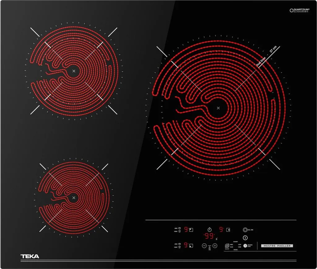 Plaque vitrocéramique Teka TBC63620 5300W - 3 zones de cuisson noir