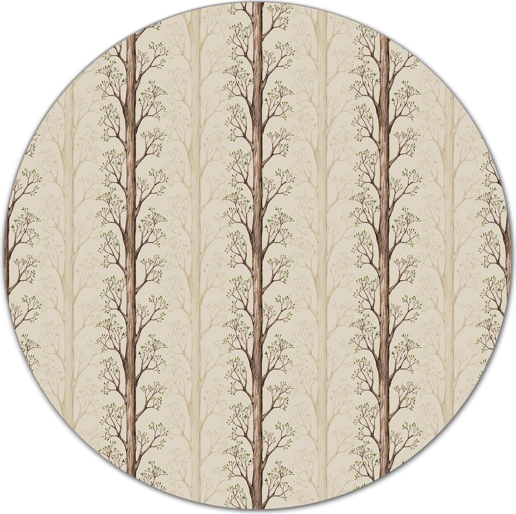 Glas Schneidebrett Herdabdeckplatten Schneideplatten Rund - 40 cm - Bäume Wald