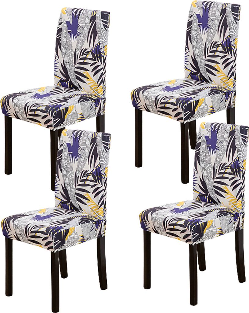 CANDeal 4er-Pack Super Fit Stretch, Abnehmbar, Waschbar, Kurze Esszimmerstuhl-Schutzhülle, Sitzbezug Für Hotel, Esszimmer, Zeremonie, Bankett, Ho...