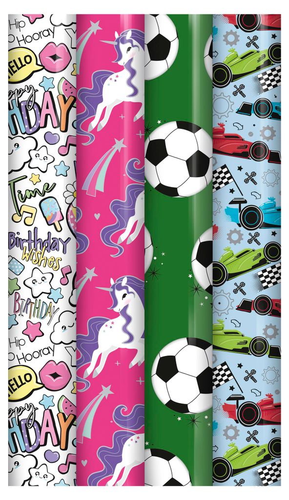 Geschenkpapier für Jungen und Mädchen – Geschenkpapier für Produktbild 