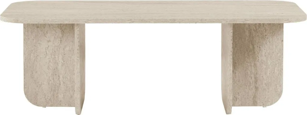 Table basse 120 cm pour salon familial BECAJ CALICOSY bords arrondis