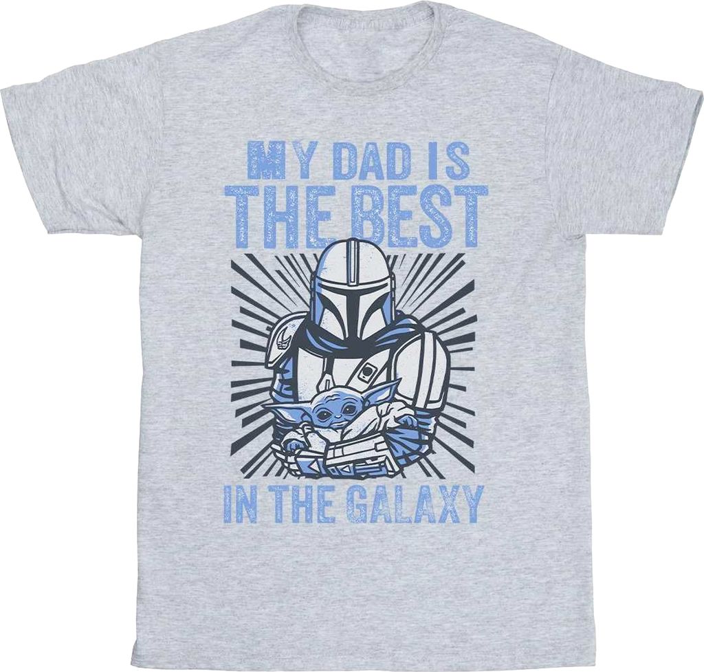 Star Wars - "Mandalorian Best Dad" T-Shirt für Herren BI52007 (5XL) (Grau)