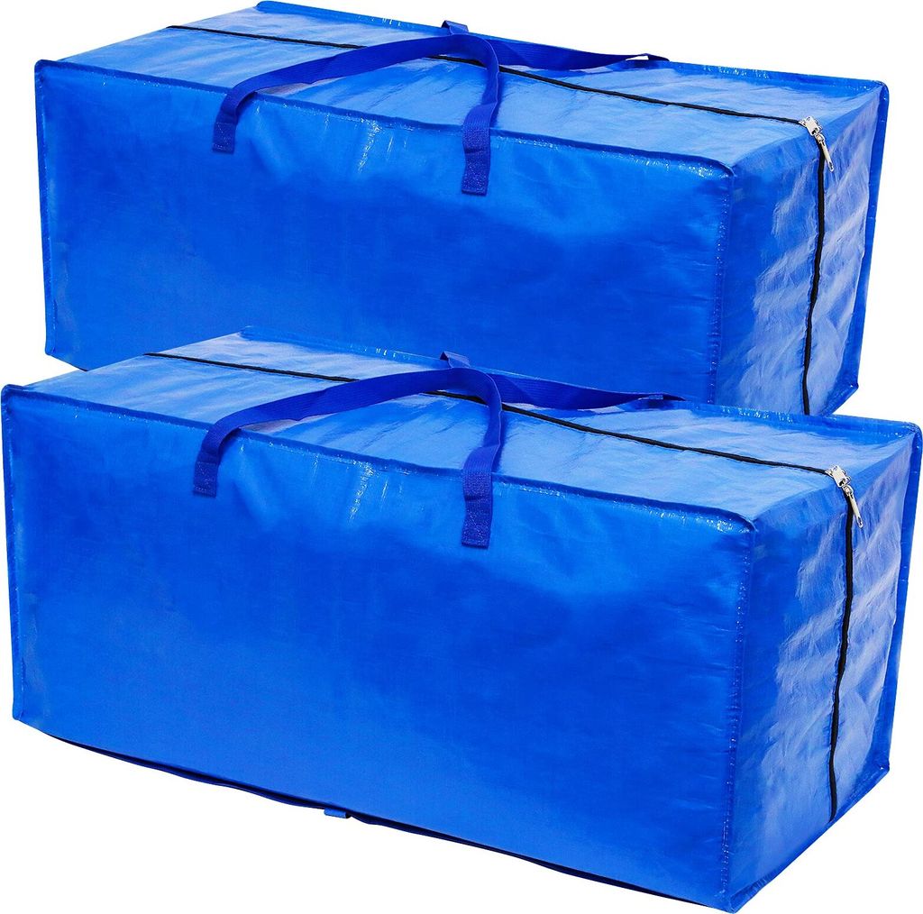 x extra große Aufbewahrungstaschen mit Rucksackgurten und Tragegriffen, gut für Umzüge, Reisen, Camping, Gartengeräte, Ornamente, 80 × 40 × 3...