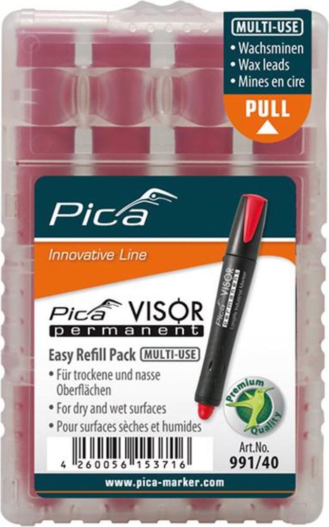 Pica VISOR permanent Ersatzminen -Sets, rot Produktbild 