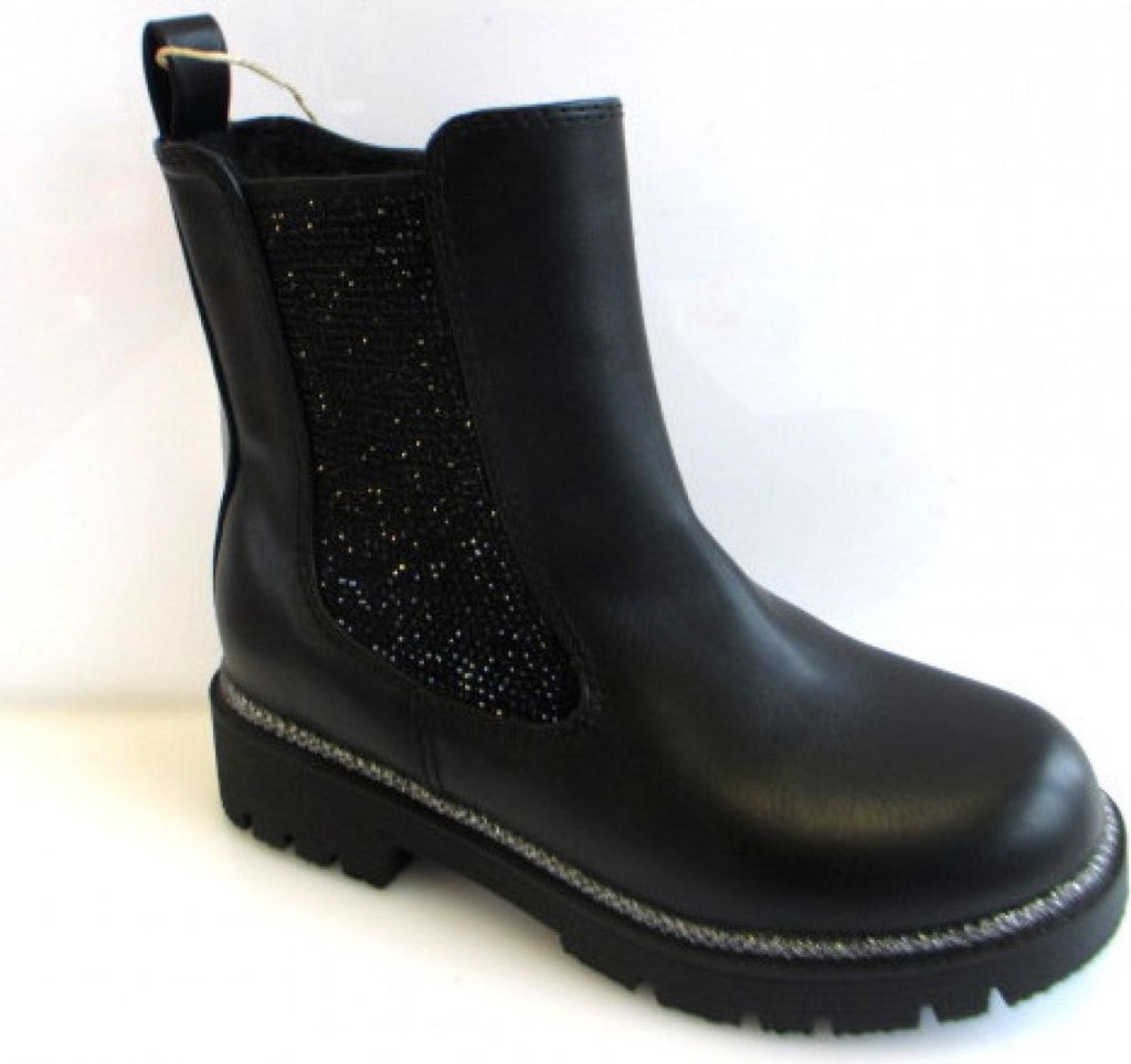 Jane Klain Kinderschuhe Mädchen Stiefel Reißverschluss Schwarz Freizeit, Schuhgröße:39 EU